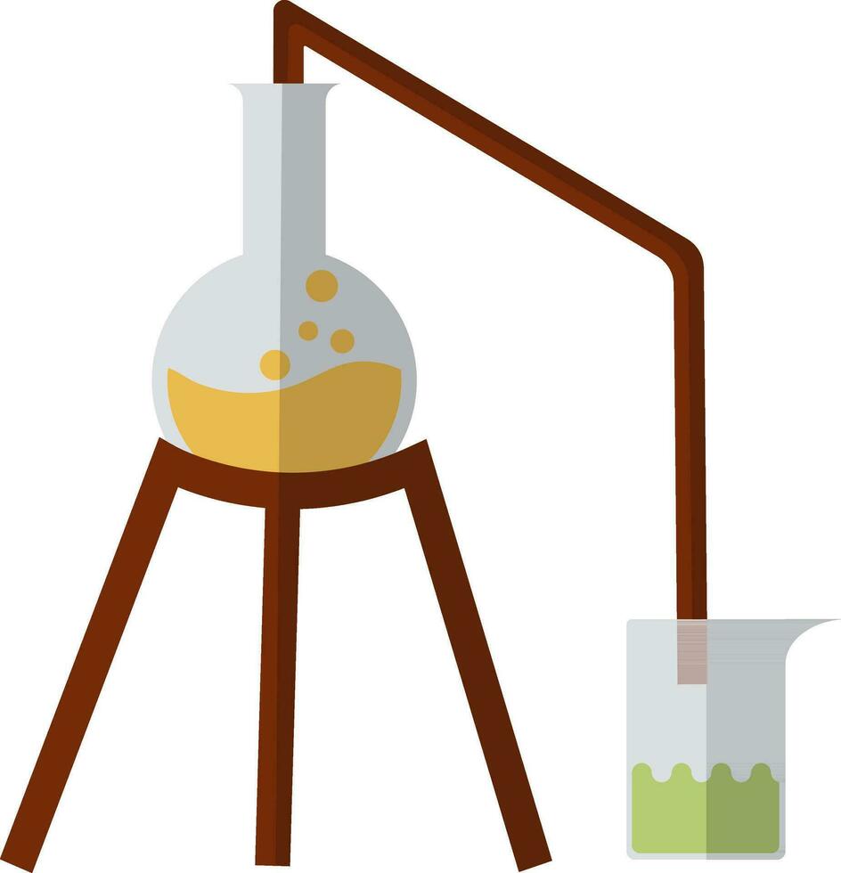 taça com químico experimentar tubo. vetor