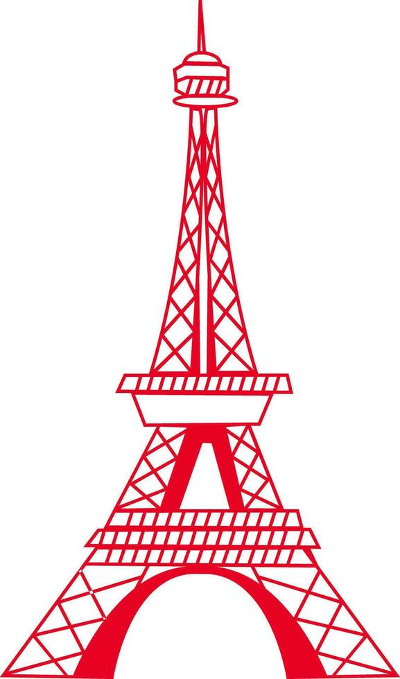 plano ilustração do eiffel torre. vetor