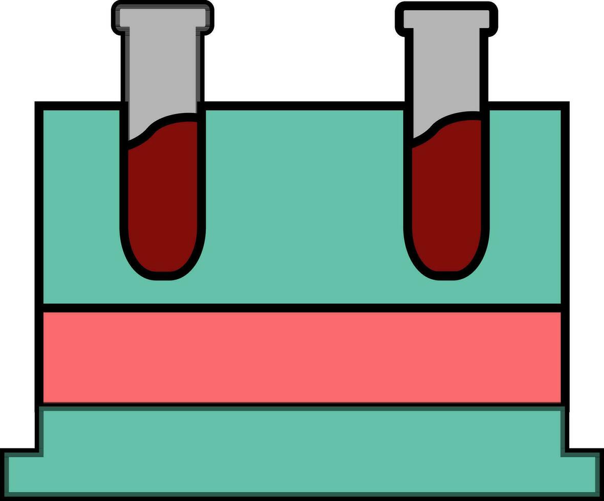 plano ilustração do colorida teste tubos. vetor