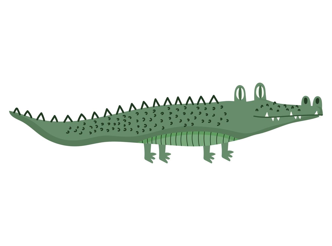 desenho animado animal crocodilo vetor