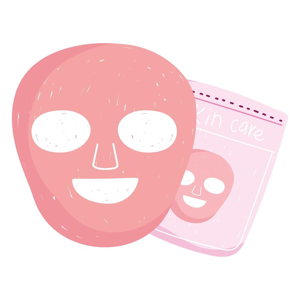 máscara de lençol facial vetor