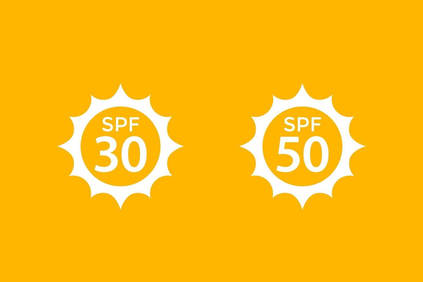 proteção uv spf 30 e 50 vetor