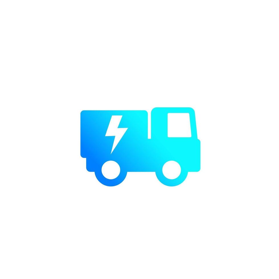 ícone de vetor de caminhão elétrico