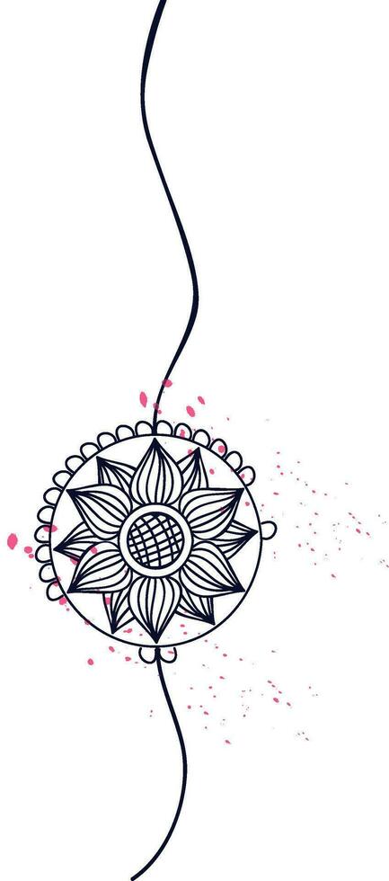 ilustração do floral Projeto decorado rakhi. vetor