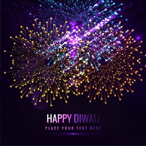 Feliz diwali diya óleo lâmpada festival fundo ilustração vetor