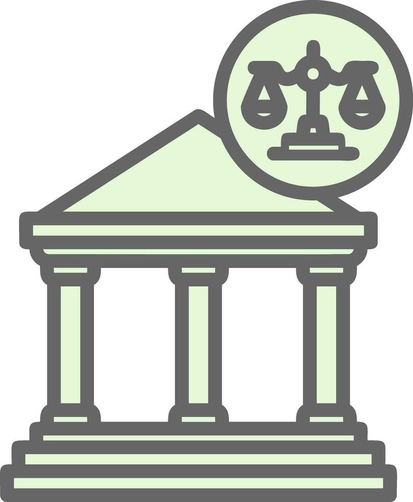 design de ícone de vetor de tribunal