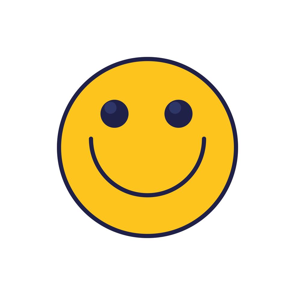 emoji social media sorrindo com uma carinha feliz vetor