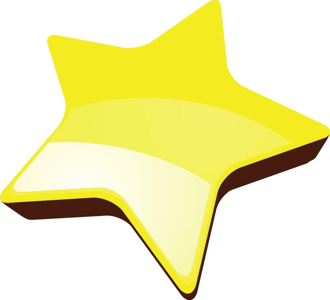 amarelo brilhante estrela. placa ou símbolo. vetor