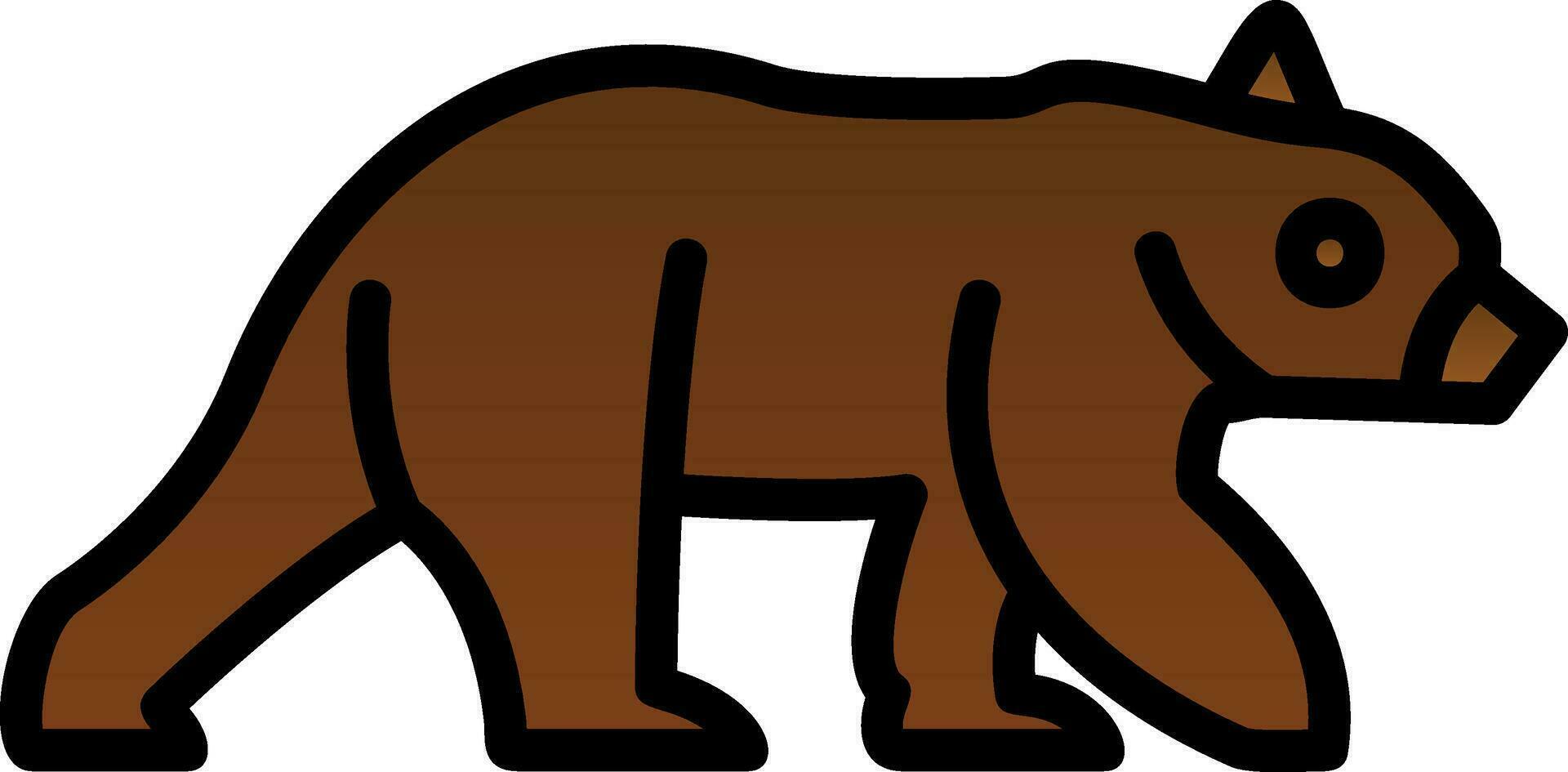 design de ícone de vetor de urso