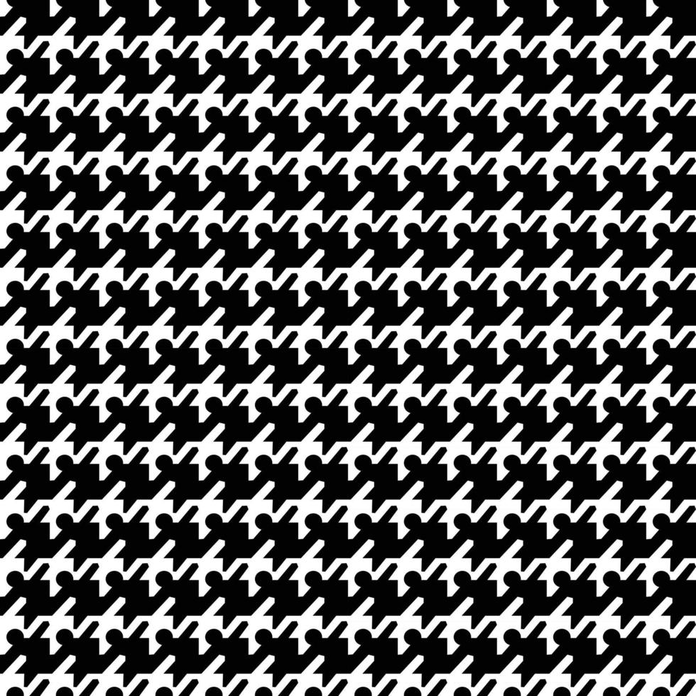 padrão de dente de hounds da moda que se encaixa perfeitamente como um padrão ilustração vetorial impressão de superfície em preto e branco vetor