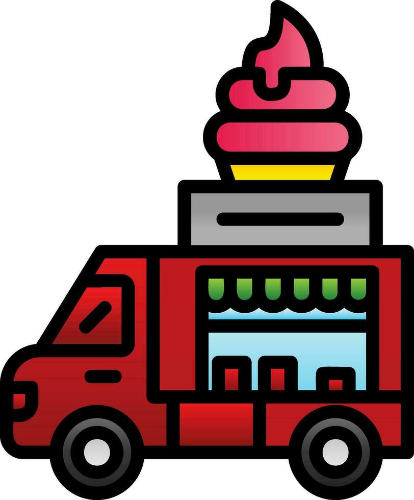 design de ícone de vetor de caminhão de comida