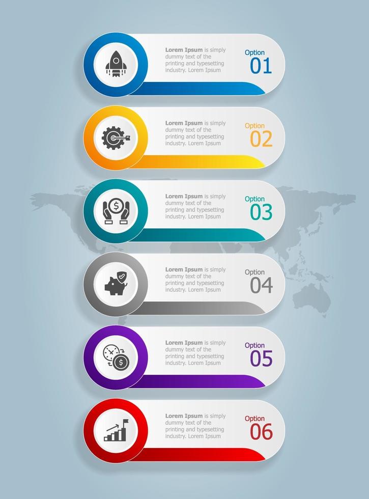 modelo de elemento de apresentação vertical infográfico vetor