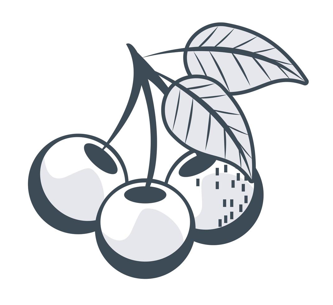 ícone de esboço de cerejas vetor