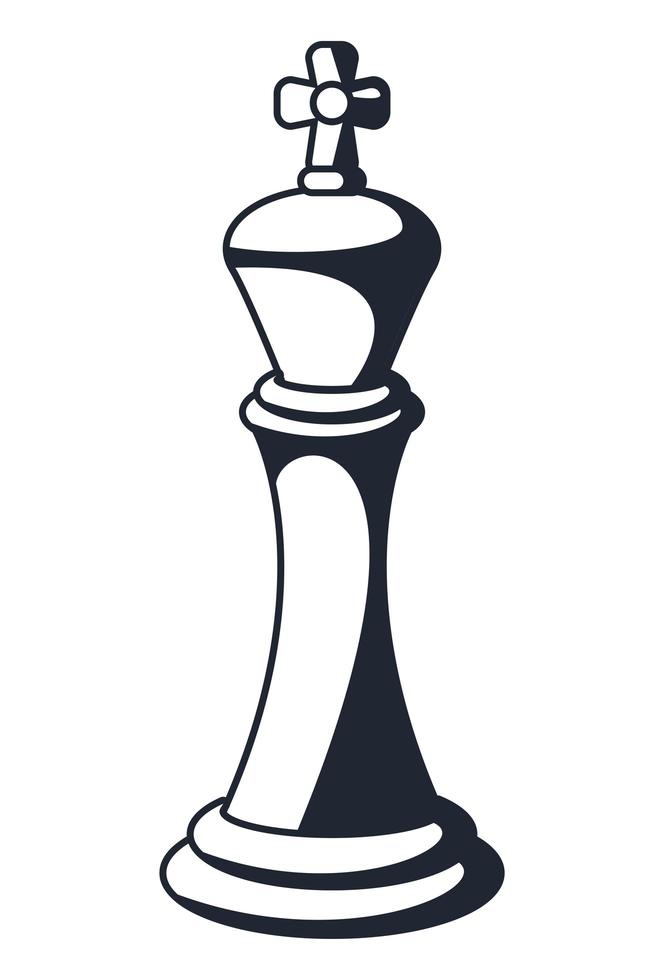 Rei · do · xadrez · simples · ícone · branco · xadrez · preto - ilustração  de vetor © tkacchuk (#5516027)