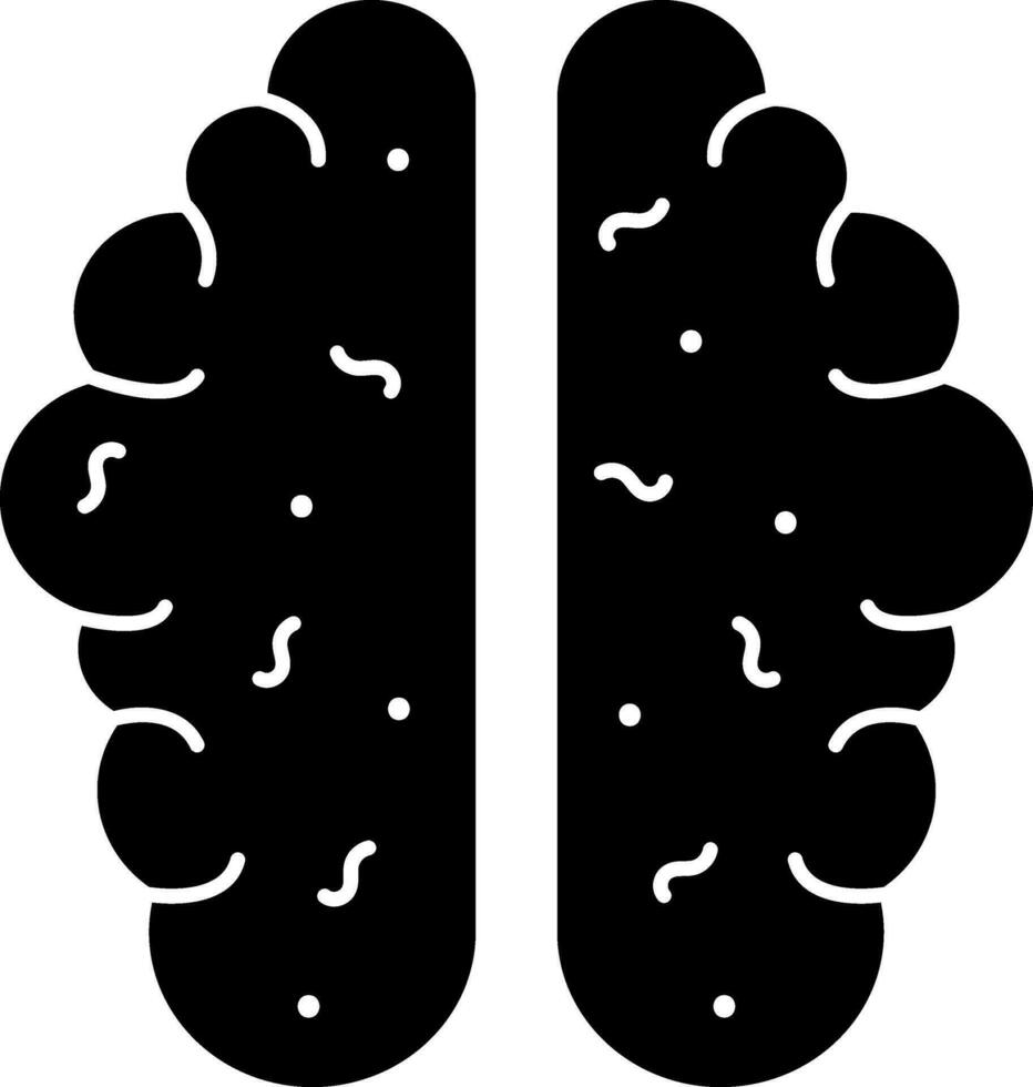 cérebro ícone dentro plano estilo. vetor