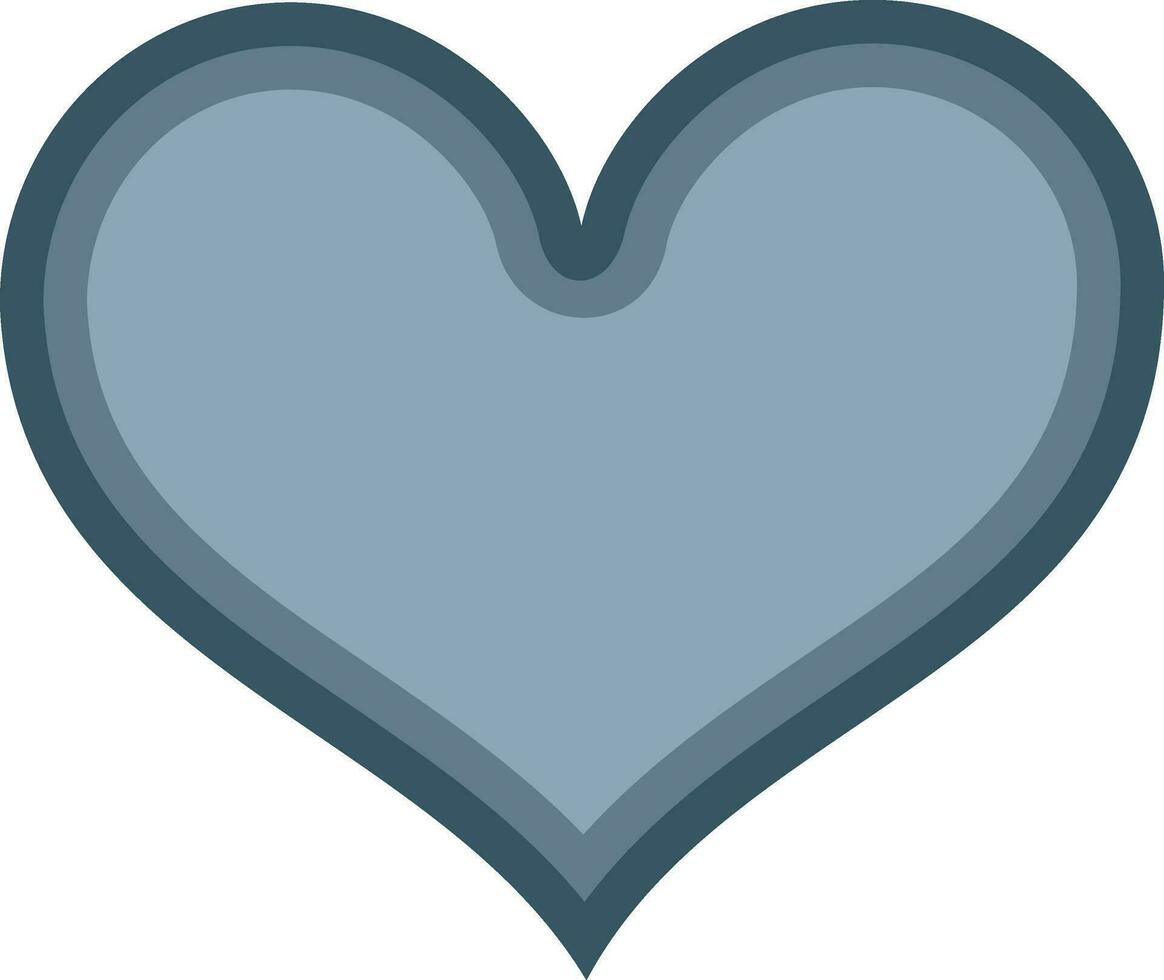simples plano ilustração do azul coração. vetor