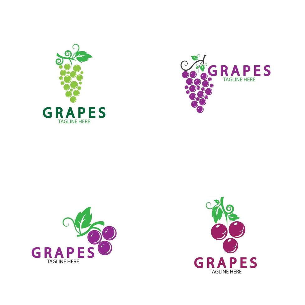 desenho de ilustração de ícone de vetor de uvas