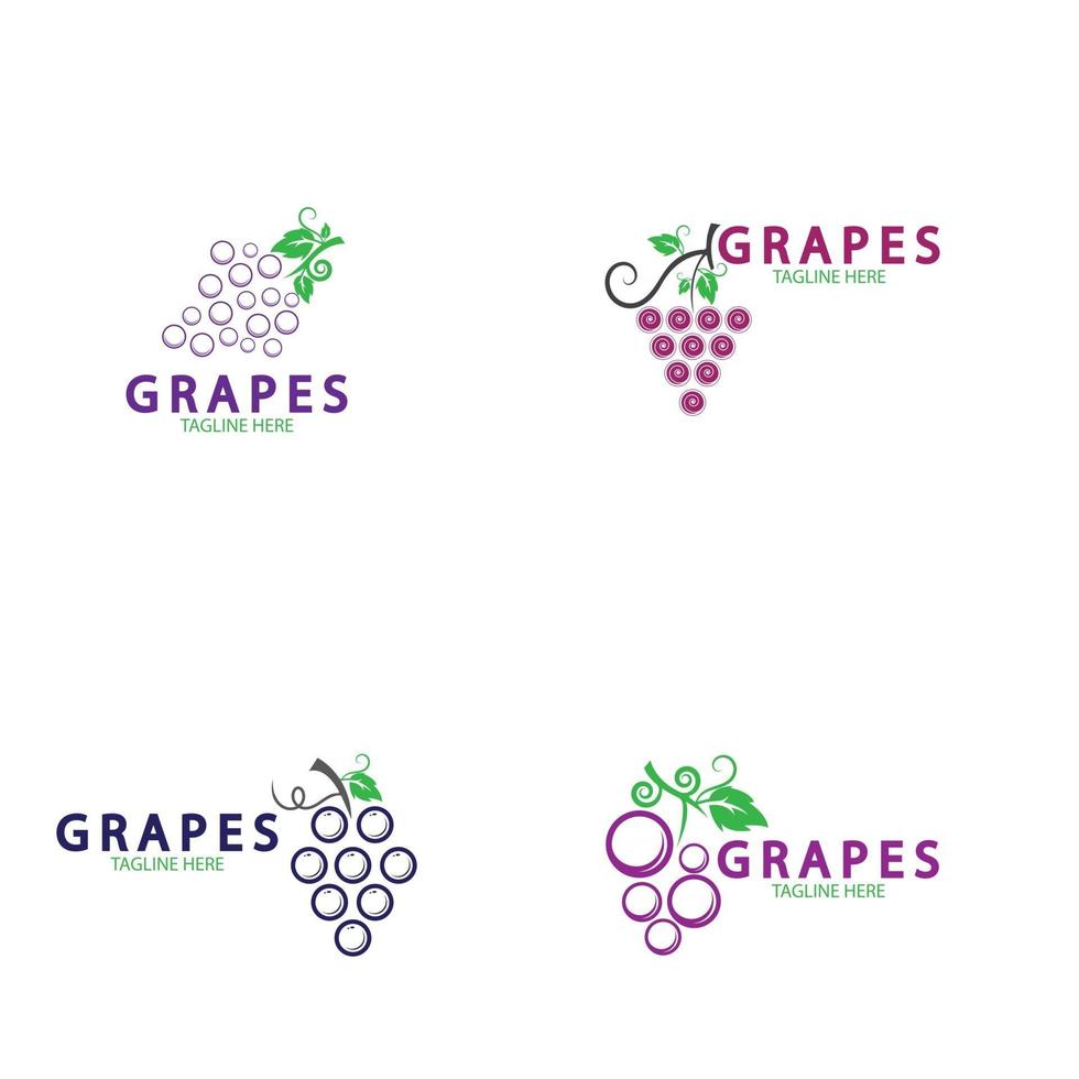 desenho de ilustração de ícone de vetor de uvas