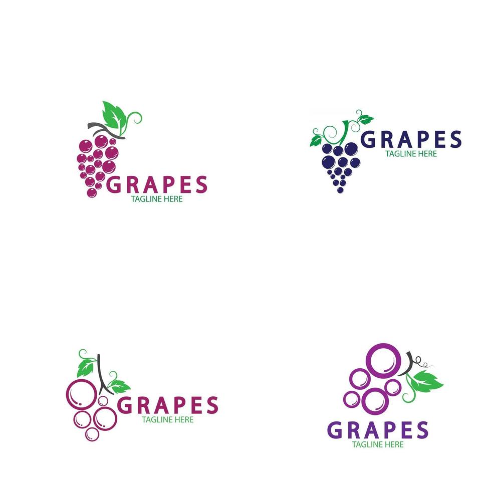 desenho de ilustração de ícone de vetor de uvas