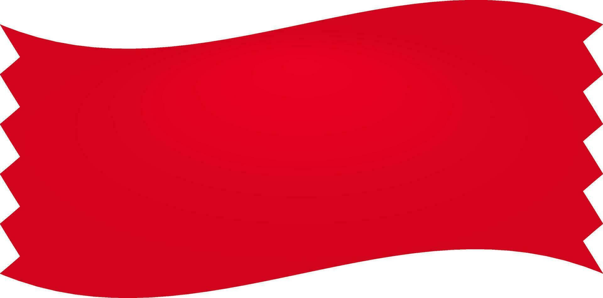 esvaziar papel tag ou bandeira dentro vermelho cor. vetor