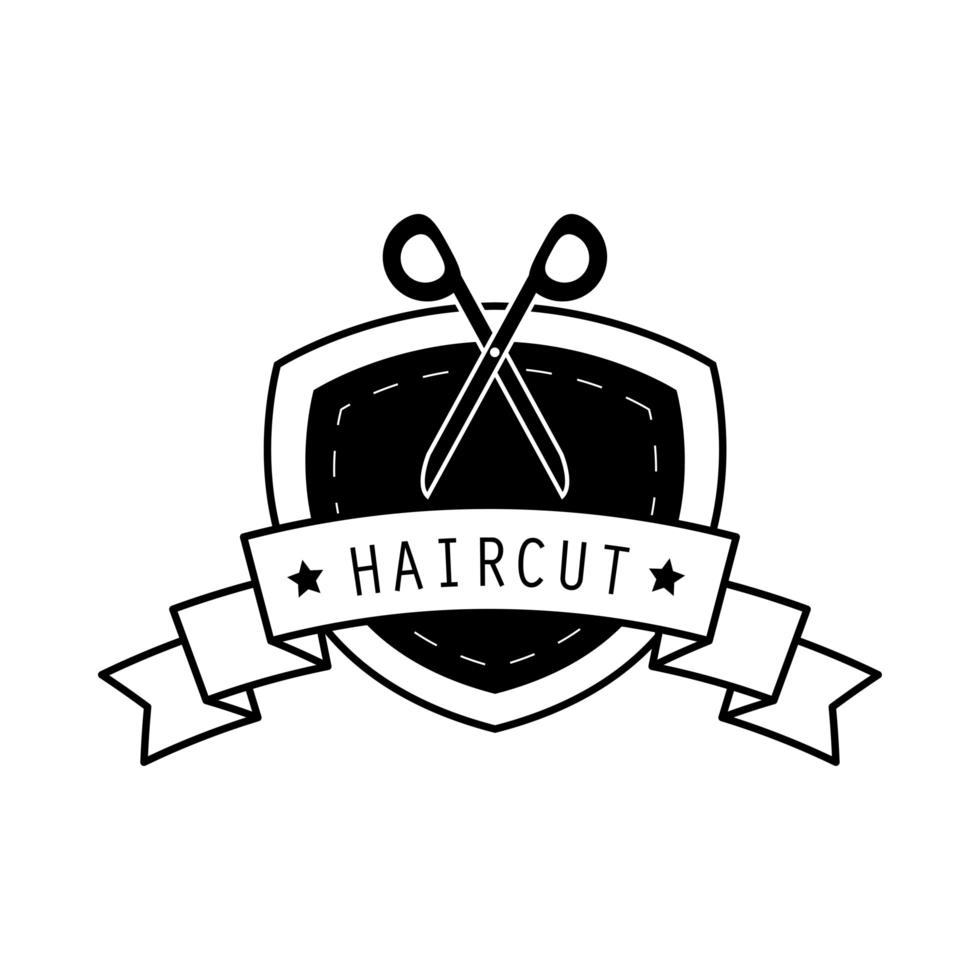 corte de cabelo de barbearia vetor