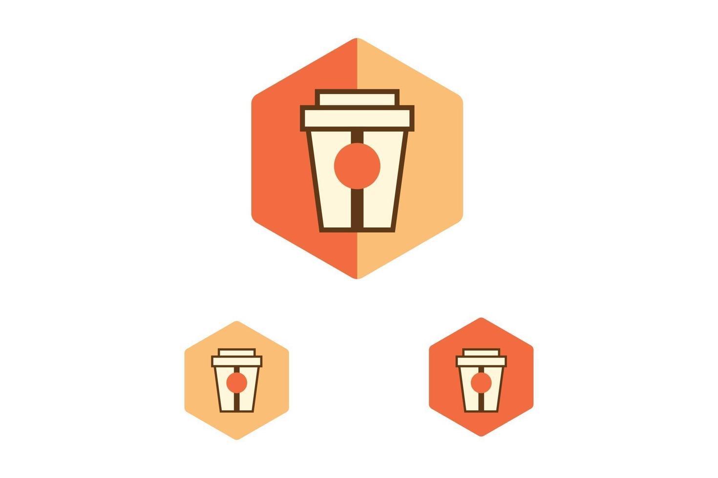 ícone de vetor de xícara de café em estilo design plano