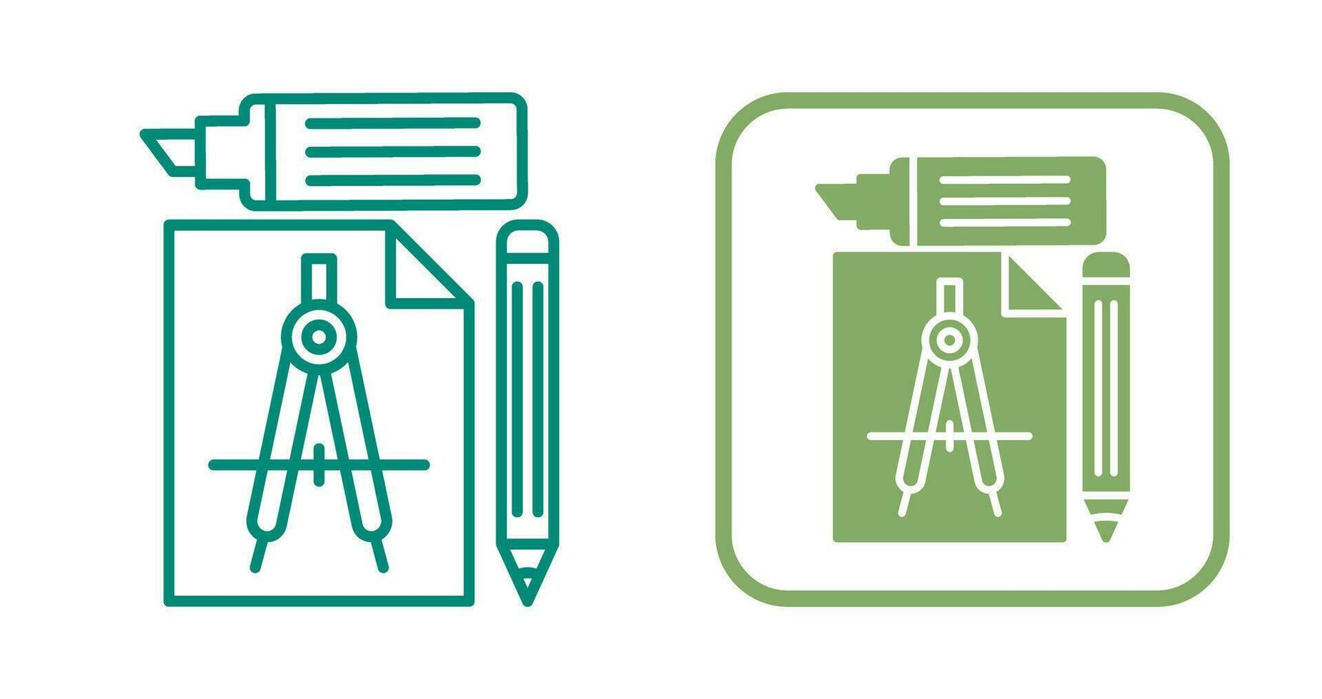 ícone de vetor de ferramentas de estudo