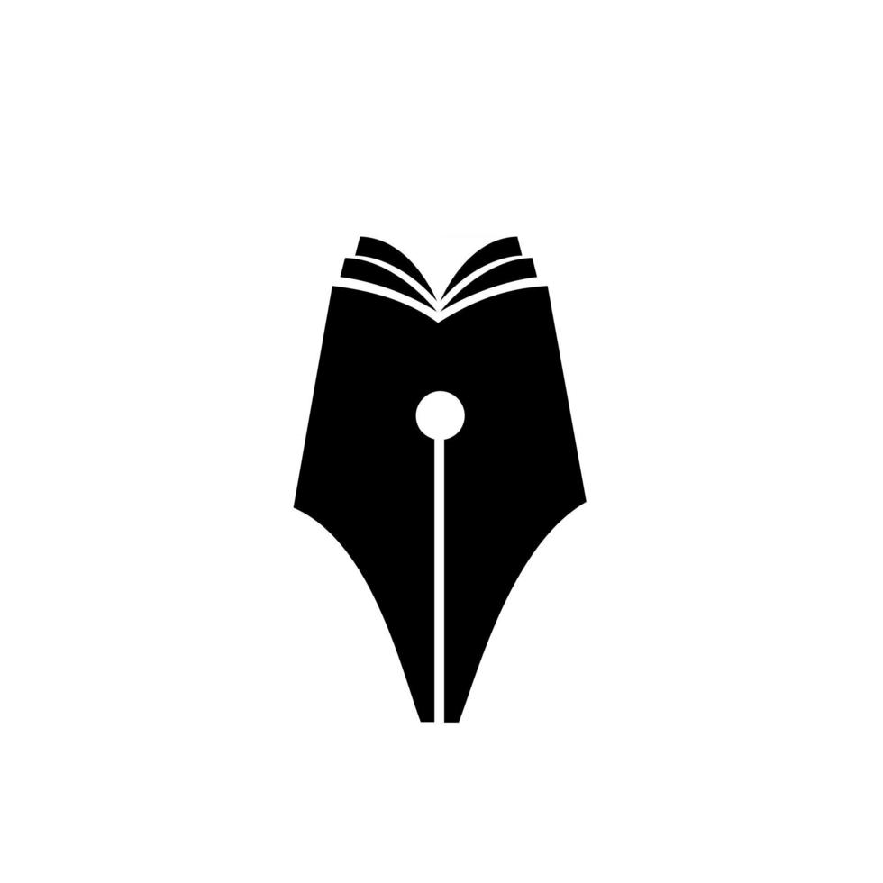 ilustração em vetor caneta livro logotipo ícone design