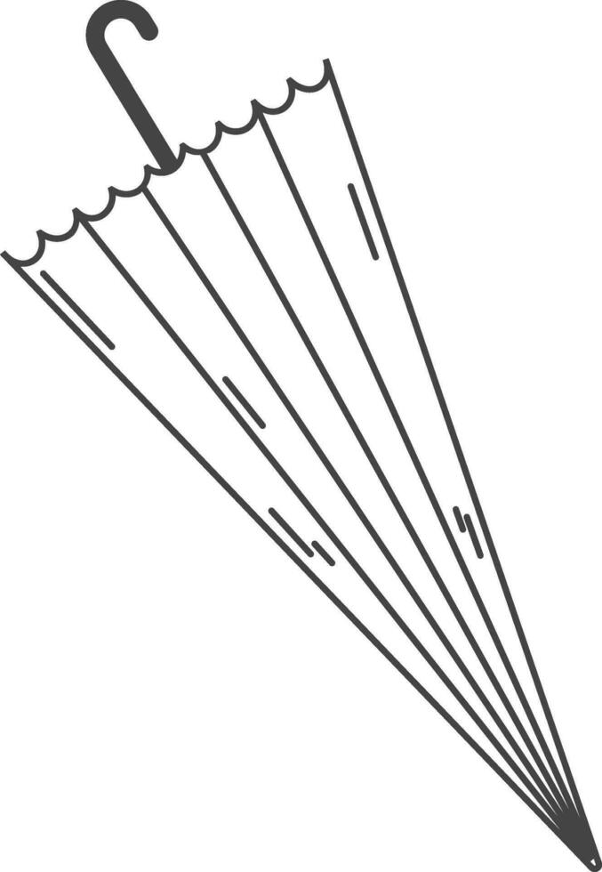 isolado fechar guarda-chuva elemento dentro linha arte. vetor