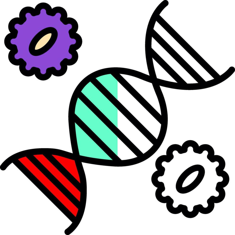 design de ícone de vetor de engenharia genética