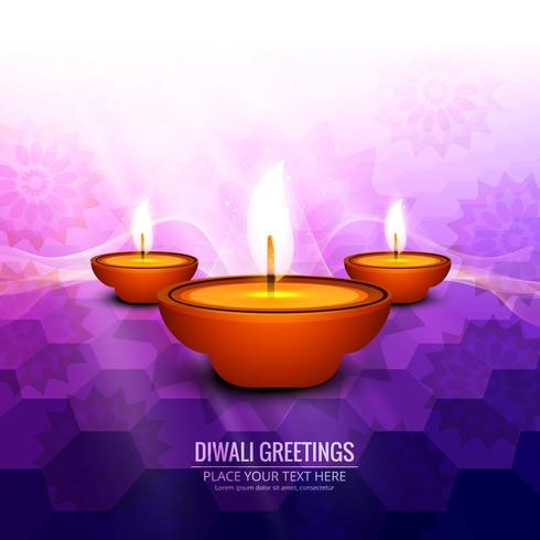 Feliz diwali diya óleo lâmpada festival fundo ilustração vetor