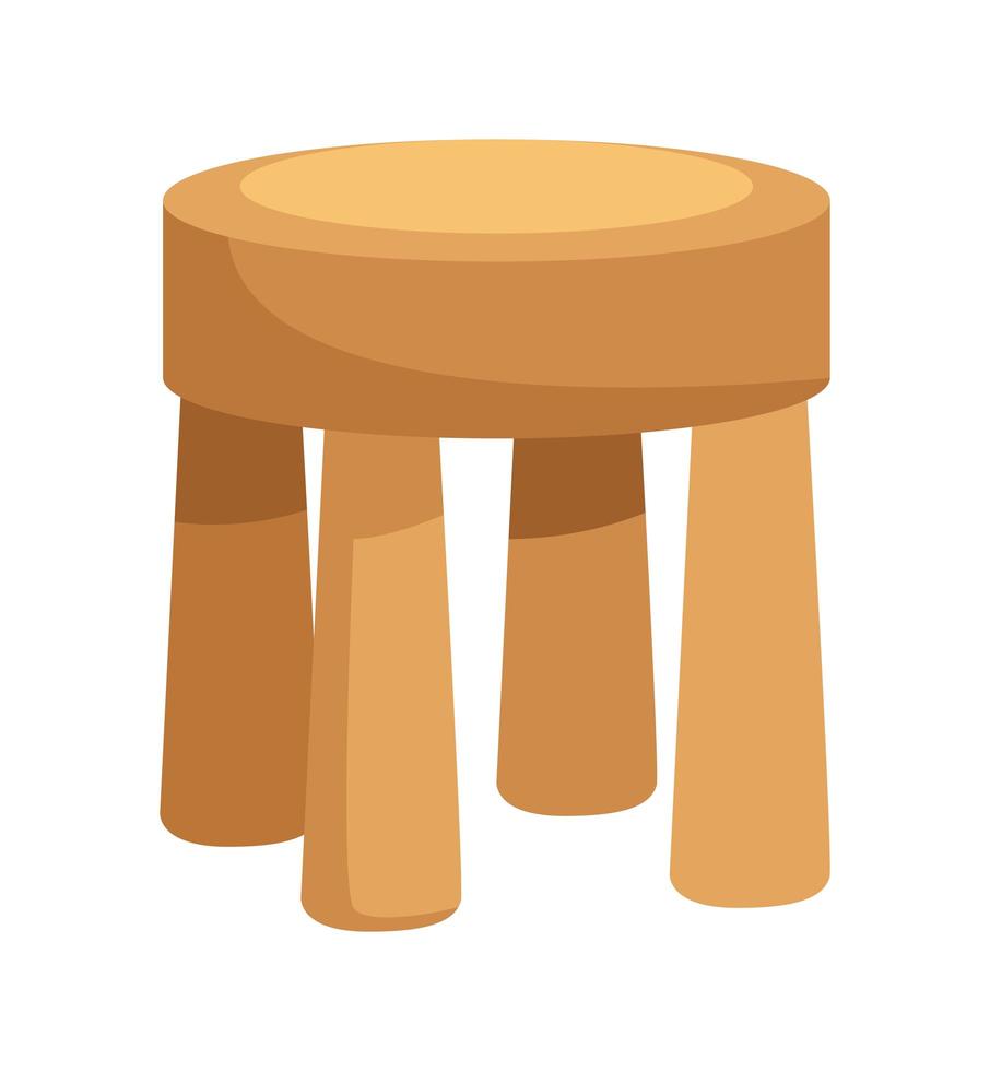 ícone de cadeira de madeira vetor