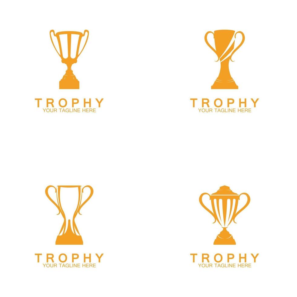 ícone de logotipo de vetor de troféu campeões ícone de logotipo de troféu para modelo de logotipo de prêmio vencedor