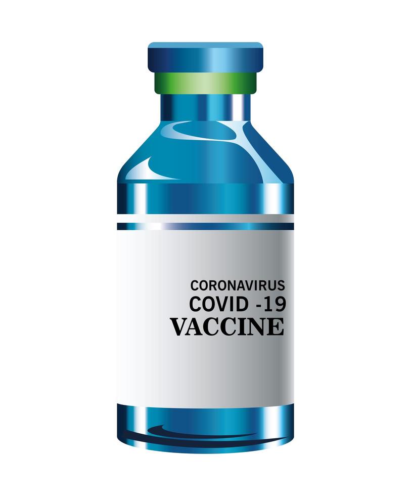 Ícone do frasco da vacina contra o vírus covid19 vetor