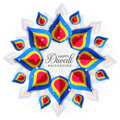 Diwali colorfu card decorativel fundo Vector