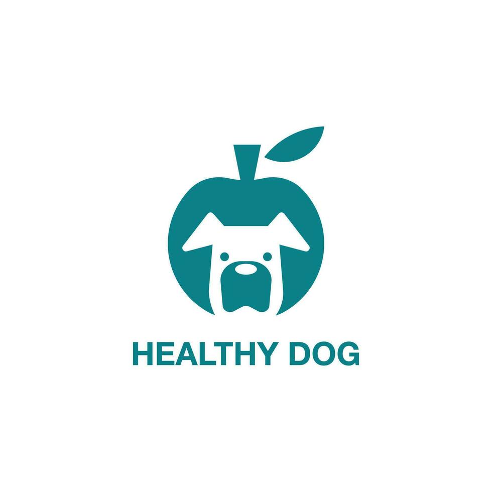 saudável cachorro logotipo vetor