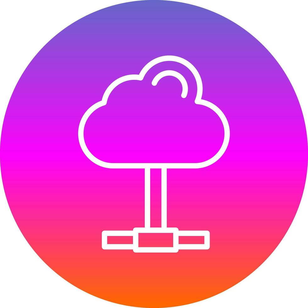 design de ícone vetorial de computação em nuvem vetor