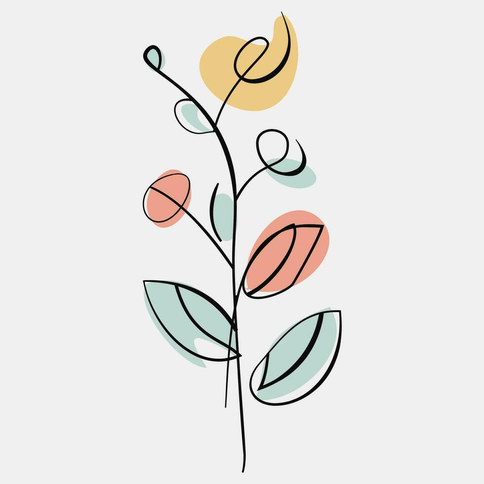 minimalista floral vetor arte ilustrações para ocasiões modelo vintage moda mão desenhado decoração