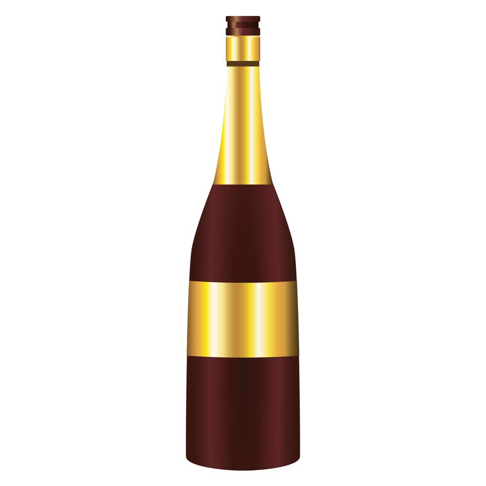garrafa de champanhe bebida ícone isolado vetor
