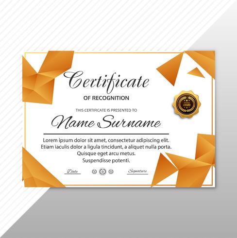 Modelo de certificado Premium prêmios diploma background vector