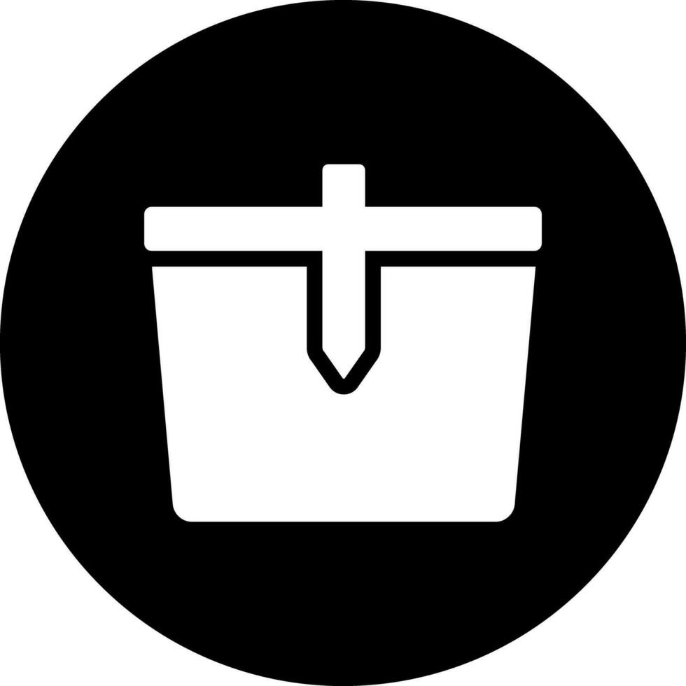 cesta glifo ícone ou símbolo. vetor
