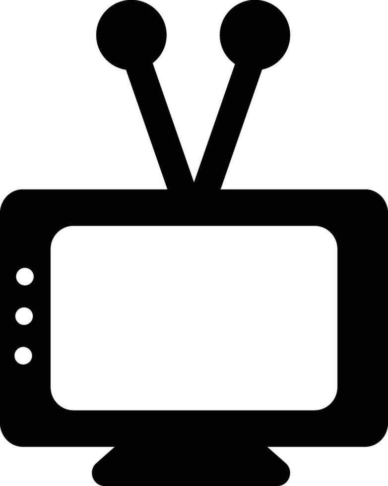 retro televisão televisão ícone para entretenimento conceito. vetor