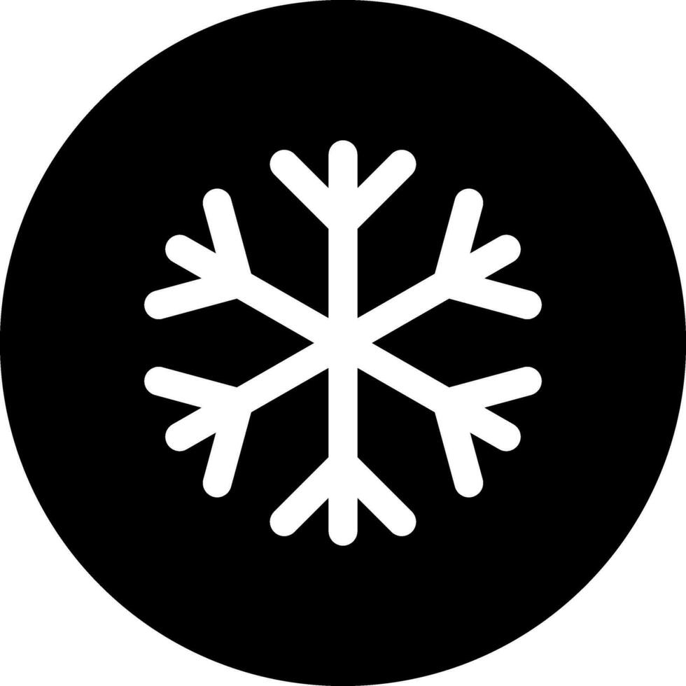 glifo floco de neve ícone ou símbolo. vetor