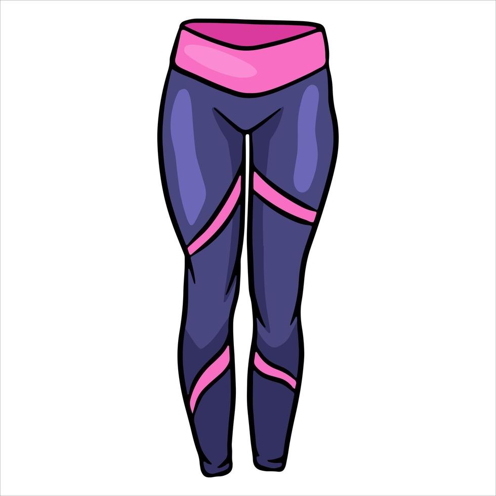 leggings esportivos para fitness e roupas esportivas lendas do esporte estilo cartoon vetor