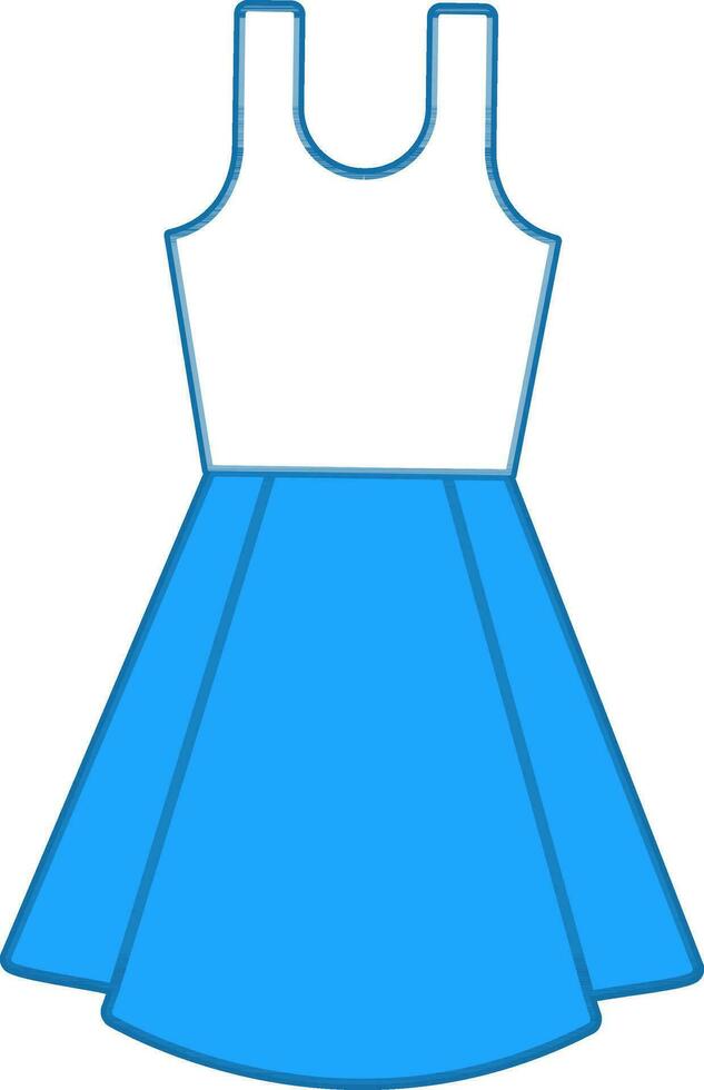 moderno vestir ícone ou símbolo dentro azul e branco cor. vetor