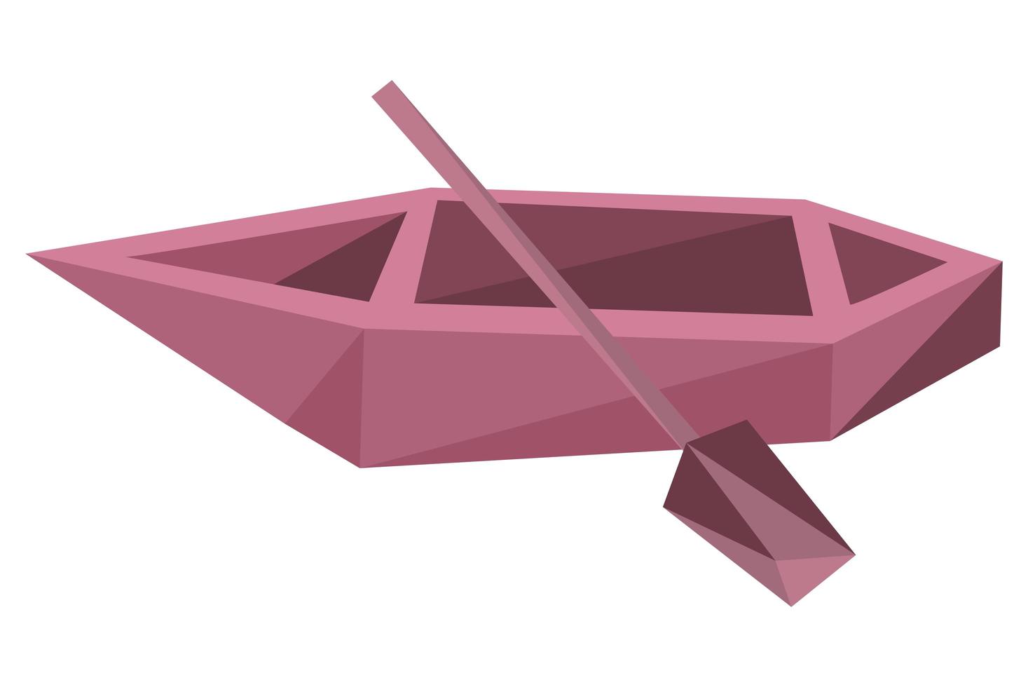 barco estilo lowpoly vetor