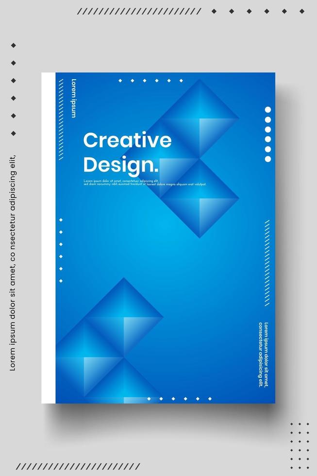 modelo de design de capa definido com linhas abstratas moderno estilo gradiente de cores diferentes no fundo vetor