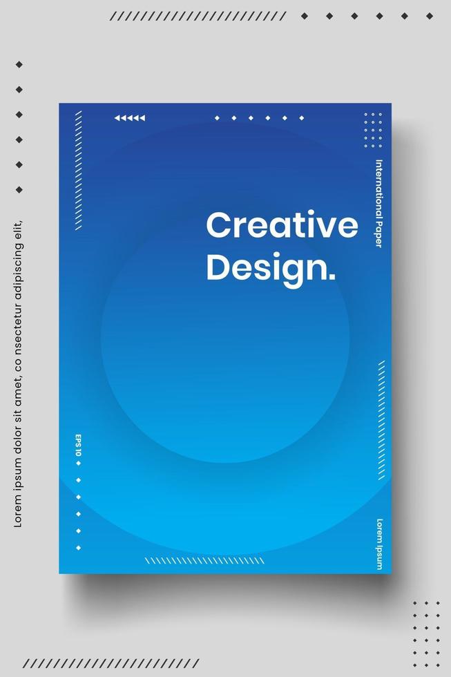 modelo de design de capa definido com linhas abstratas moderno estilo gradiente de cores diferentes no fundo vetor