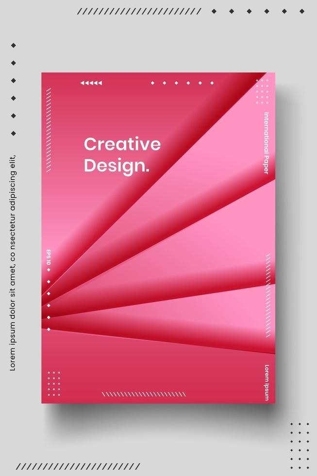 modelo de design de capa definido com linhas abstratas moderno estilo gradiente de cores diferentes no fundo vetor