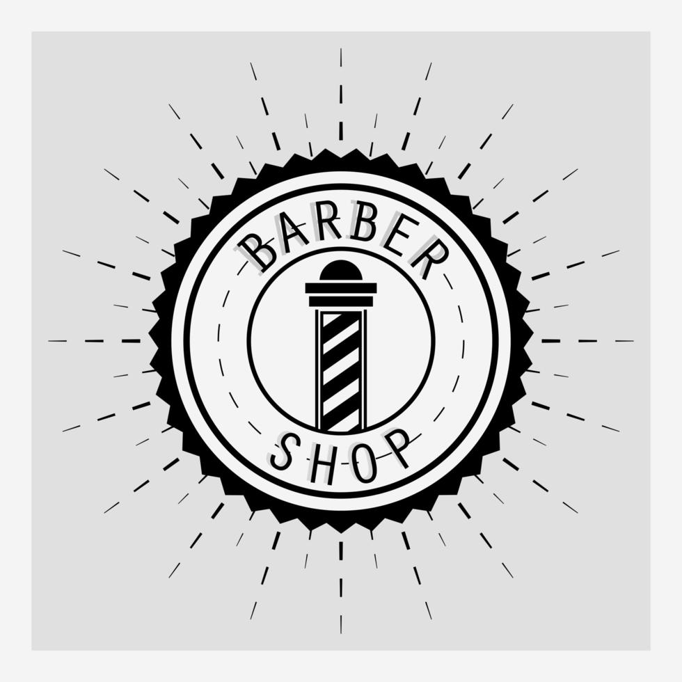 selo de barbearia vetor